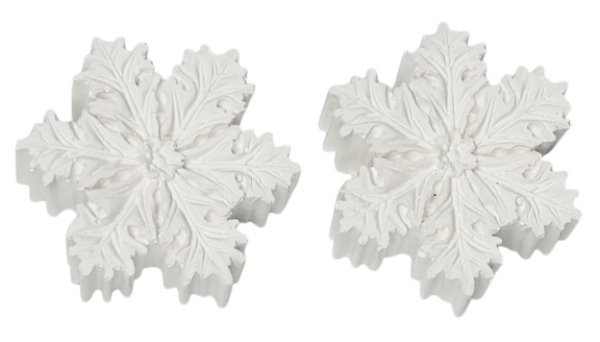 Deko-Schneeflocke aus Keraflott – 6,5 cm, weiß - 3 Deko-Schneeflocke aus Keraflott – 6,5 cm, weiß - 3