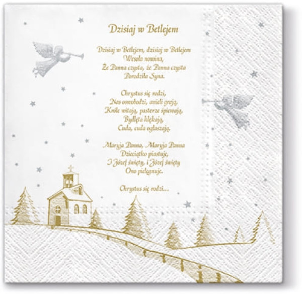 Weihnachtsservietten  "Best Polish Carols" (polnische Serviette) zu Weihnachten