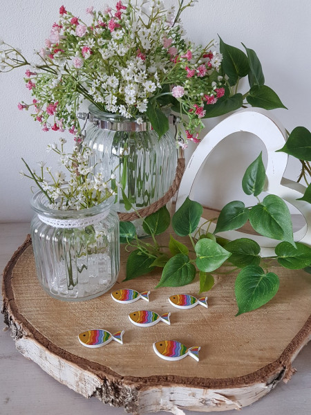 36 Regenbogen-Fisch Streu -  bunte Fische - 3