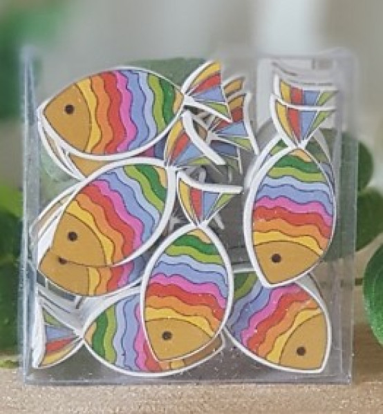 36 Regenbogen-Fisch Streu -  bunte Fische - 2