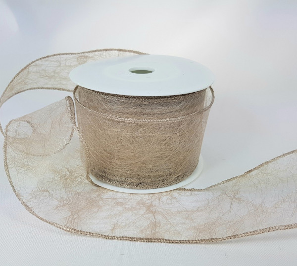 Vliesband mit Drahtkante - 1 m Tischband 3