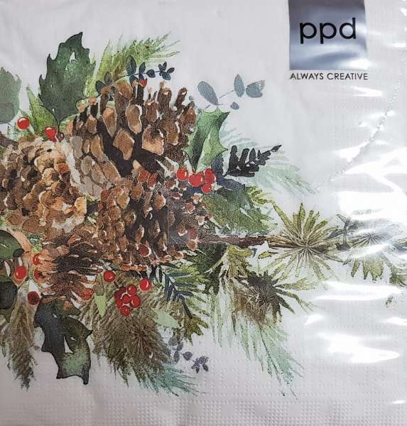 Weihnachtsservietten, Winterservietten "Winter Pine" - B2