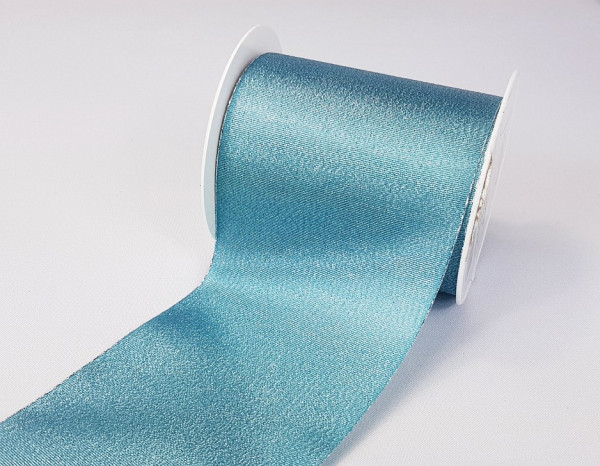 Tischband, Schleifenband "Wien" in Türkis/Silber 100 mm breit - 5