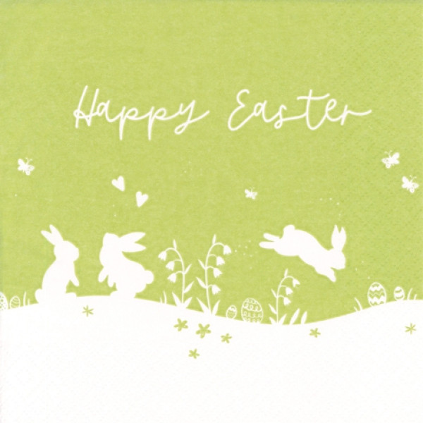 Servietten "Happy Easter Bunnies" mit Häschen Servietten "Happy Easter Bunnies" mit Häschen