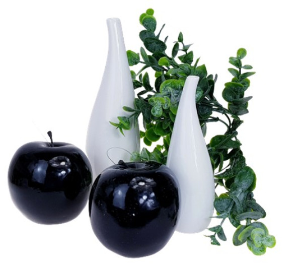 Schwarzer Deko-Apfel, tolle Raumdeko und Wohndeko Schwarz - 2