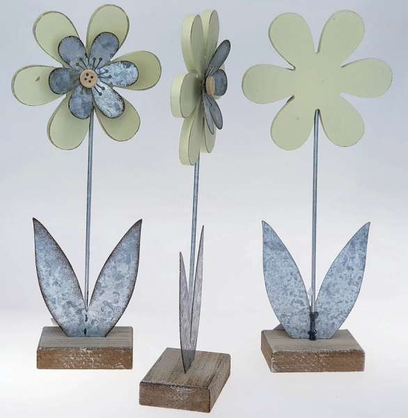 Aufsteller Blume in Pastellgrün - 4 Aufsteller Blume in Pastellgrün - 4