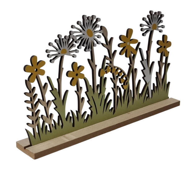 Aufsteller aus Holz "Blumenwiese" 30 cm