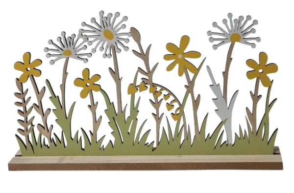 Aufsteller "Blumenwiese" aus Holz, Metall - 1