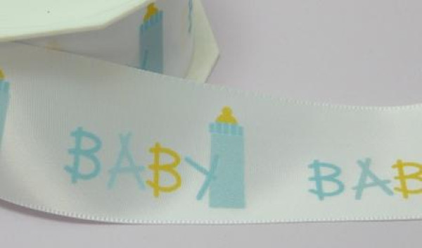 Tischdekoration zur Taufe - Band Baby in zwei Farben. Tischdeko-online zur Taufe 3
