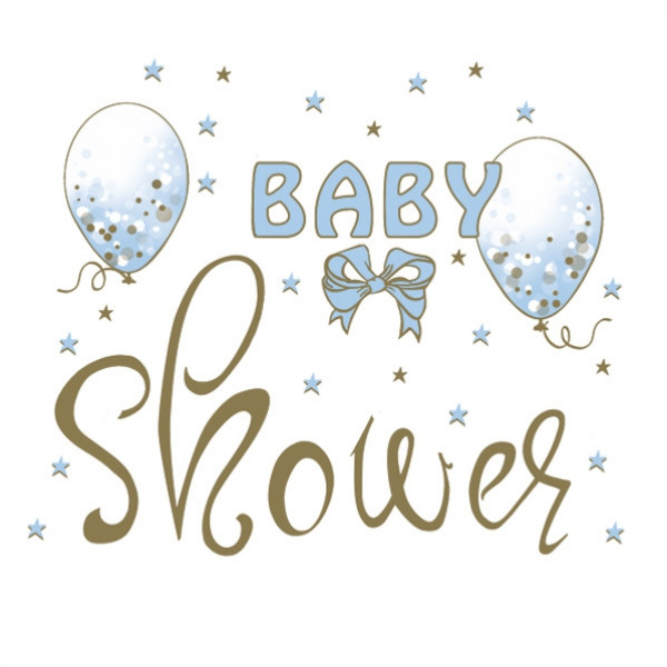 Servietten zur Babyparty "Baby-Shower" in Blau - 3