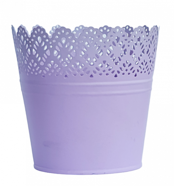 .Übertopf in der Farbe Flieder 14 cm hoch, 12,5 cm Durchmesser - 3 .Übertopf in der Farbe Flieder 14 cm hoch, 12,5 cm Durchmesser - 3