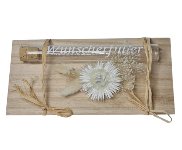 "Wunscherfüller" - Geldgeschenk mit Trockenblumen im Bohostyle - 1 "Wunscherfüller" - Geldgeschenk mit Trockenblumen im Bohostyle - 1