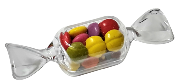 Bonbon aus Kunststoff mit Schokolinsen - Kindergastgeschenk Bonbon aus Kunststoff mit Schokolinsen - Kindergastgeschenk