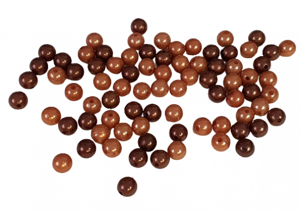 Streudekoration - 100 g Perlen, Farbe: Braun-Mix - 2
