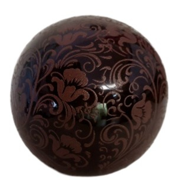 Keramikkugel 11,5 cm - braune Deko-Kugel - 1 Keramikkugel 11,5 cm - braune Deko-Kugel - 1