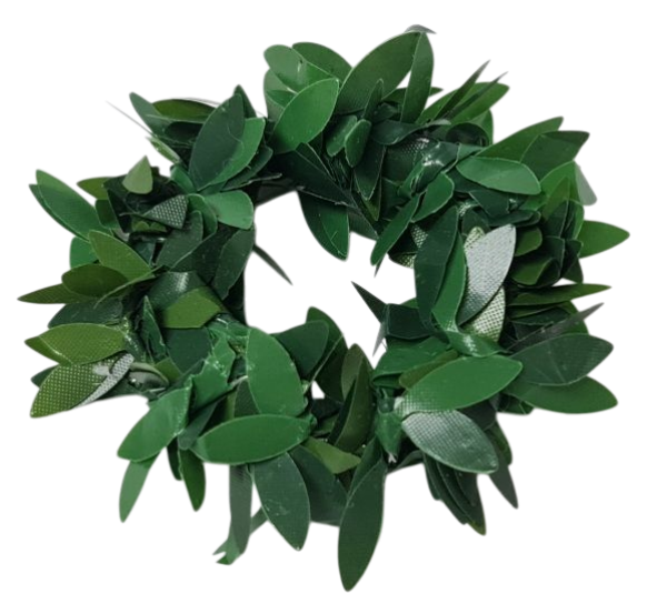Kleiner Kerzenring aus Buchsblättern für Kerzen bis 2,5 cm Durchmesser - 2