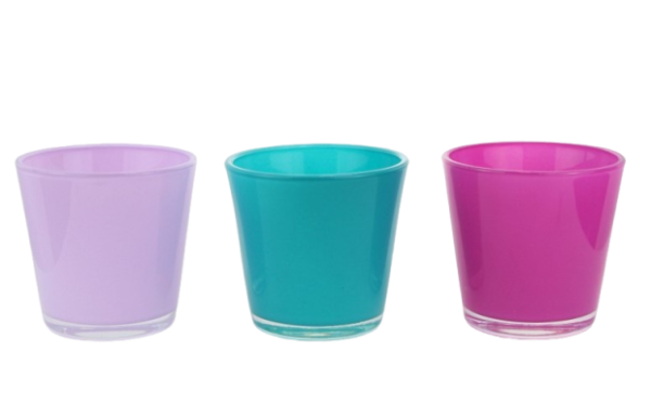 Windlichtglas, Teelichtglas in vielen Farben Windlichtglas, Teelichtglas in vielen Farben