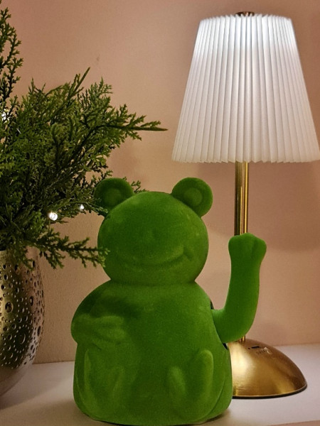 Sitzender Osterhase – Beflockte Dekofigur in 4 Farben - 2