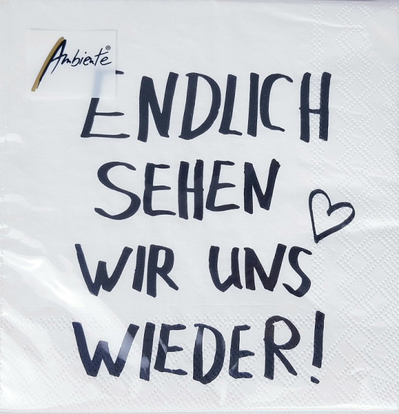 Servietten "Endlich sehen wir uns wieder" - 1