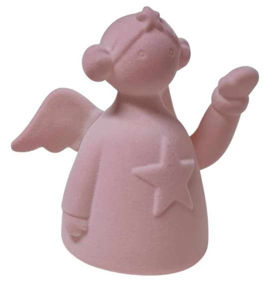 Winkender Weihnachtsmann Wichtel Rosa – Weihnachtsdeko Figur 1