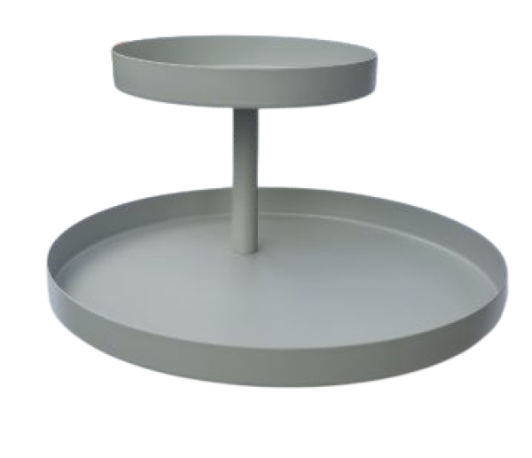 Zweistufige Etagere aus schwarzem Metall im modernen Design - 2 Zweistufige Etagere aus schwarzem Metall im modernen Design - 2