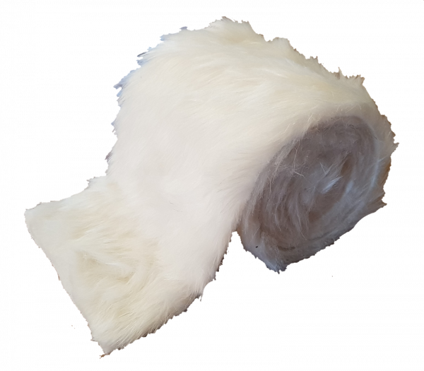 Kunstfell-Band, Tischläufer, 12 cm breit in Weiß - 5 Kunstfell-Band, Tischläufer, 12 cm breit in Weiß - 5