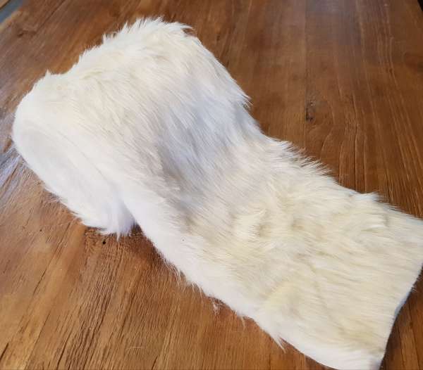 Kunstfell-Band, Tischläufer, 12 cm breit in Weiß - 2 Kunstfell-Band, Tischläufer, 12 cm breit in Weiß - 2