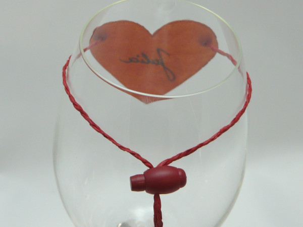 Gastgeschenk, Tischkarte Glas-Anhänger Herz. Tischdeko-online 4