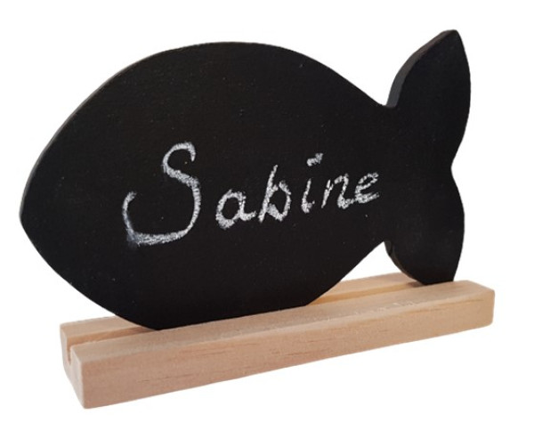 4 Tischkarten in der Form eines Fisches aus Holz - 1