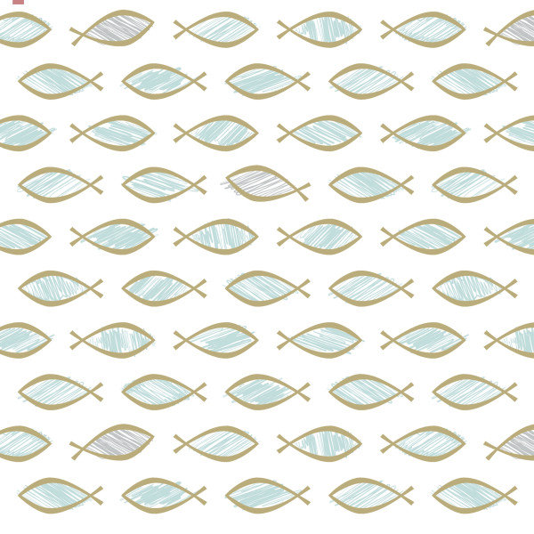 Servietten "Water of life" - mit Fisch-Symbolen