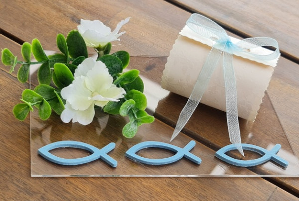 Geldgeschenk, Geldbox "Fische" als Geschenk zur Kommunion oder Konfirmation - 1 Geldgeschenk, Geldbox "Fische" als Geschenk zur Kommunion oder Konfirmation - 1