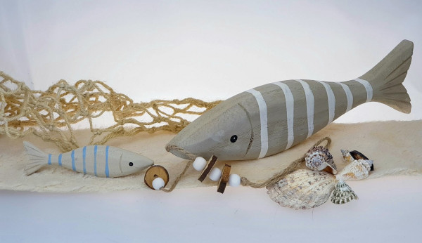 Fischhänger mit 2 Fischen und einer Kordel - 1 Fischhänger mit 2 Fischen und einer Kordel - 1
