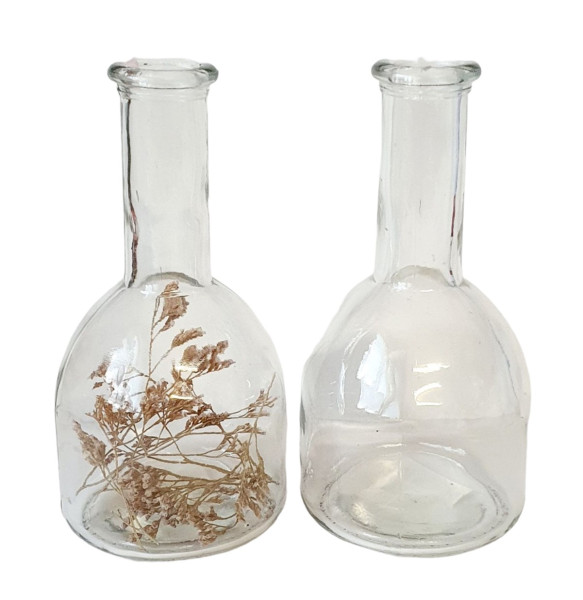 Glasflasche, Vase, Kerzenhalter - 1