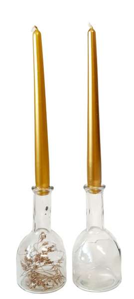 Glasflasche, Vase, Kerzenhalter - 2