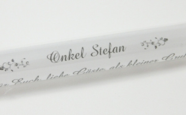 Gastgeschenk - Glasröhrchen mit einem Buchskränzchen und einem Kreuz 3