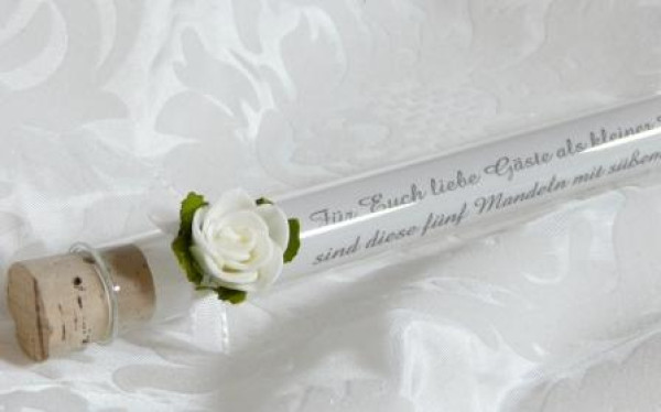 Gastgeschenke, Glasröhrchen, Reagenzglas, Rose_2