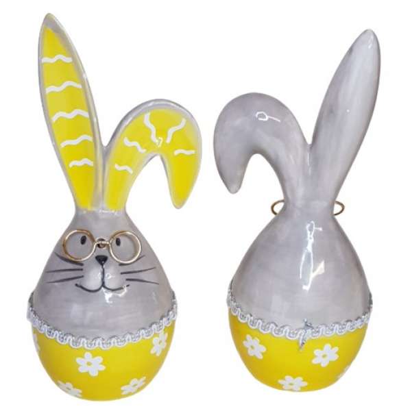 Keramik-Hase "Paulchen" 16,5 cm zur Osterzeit - 4