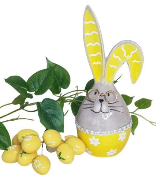 Keramik-Hase "Paulchen" 16,5 cm zur Osterzeit - 5