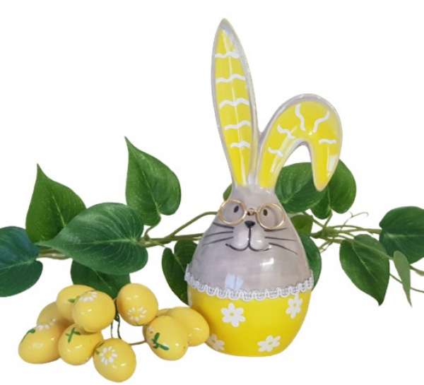 Keramik-Hase "Paulchen" 16,5 cm zur Osterzeit - 2