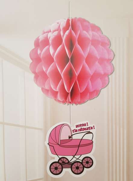 Hänger "Hurra ein Mädchen" - zur Taufe, Babyshower, Babyparty - 2