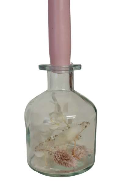 Glasflasche, Vase, Kerzenhalter kurz - 2 Glasflasche, Vase, Kerzenhalter kurz - 2