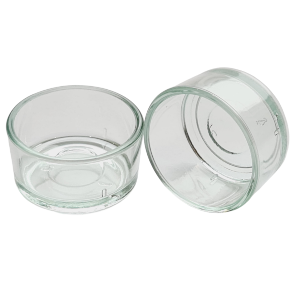 Kleiner Teelichthalter aus Glas. Glas-Teelichthalter - Tischdeko 3