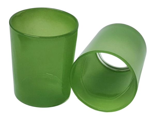 Windlichtglas maigrün, Höhe 6,5 cm - 3 Windlichtglas maigrün, Höhe 6,5 cm - 3