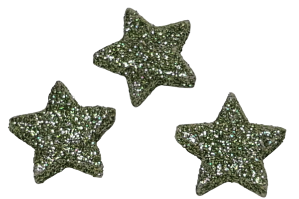 Weihnachtsdeko -12 Glitzersterne in Eisblau, Streudeko B 1