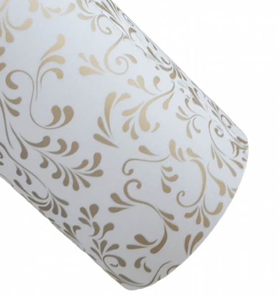 Pergament-Tischlicht mit goldfarbenen Ornamenten - 2 Pergament-Tischlicht mit goldfarbenen Ornamenten - 2