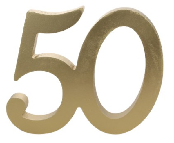 Godene 50 Aufsteller zur Goldhochzeit, Vorderansicht