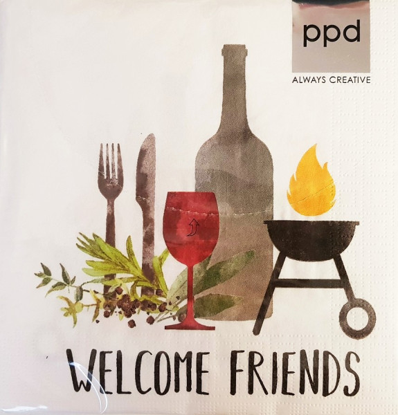 Servietten "Welcome Friends" - 1