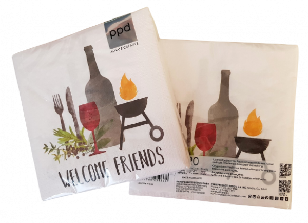Servietten "Welcome Friends" - 2