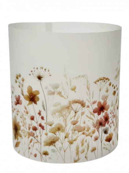 Pergament-Windlicht, "Wildblumen" im Boho-Style - 3 Pergament-Windlicht, "Wildblumen" im Boho-Style - 3