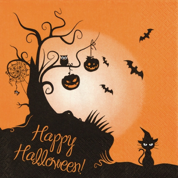 Servietten "Happy Halloween" für einen Halloween-Abend Servietten "Happy Halloween" für einen Halloween-Abend